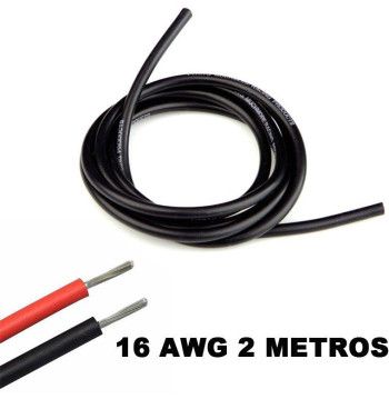 16 AWG flexibilný silikónový elektrický kábel (čierny)