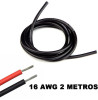 16 AWG flexibilný silikónový elektrický kábel (čierny)