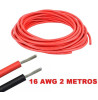 16 AWG flexibilný silikónový elektrický kábel (červený)