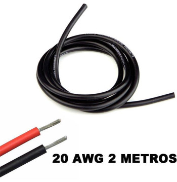 20 AWG flexibilný silikónový elektrický kábel (čierny)