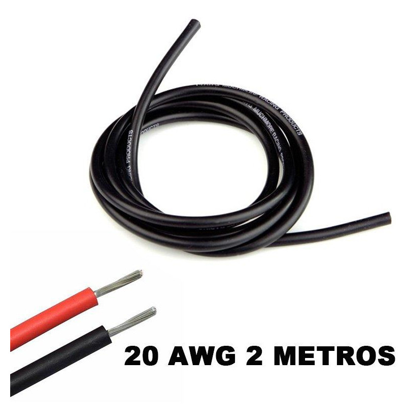 20 AWG flexibilný silikónový elektrický kábel (čierny)