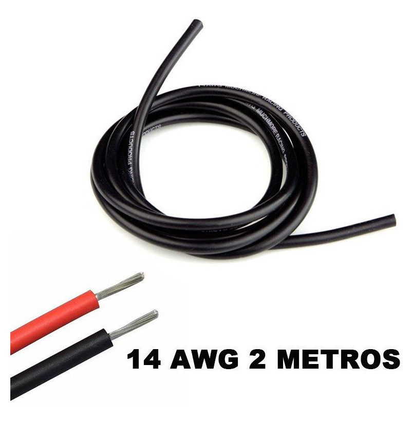 14 AWG flexibilný silikónový elektrický kábel (čierny) 