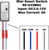 Interruptor con mando a distancia 3.6-12V